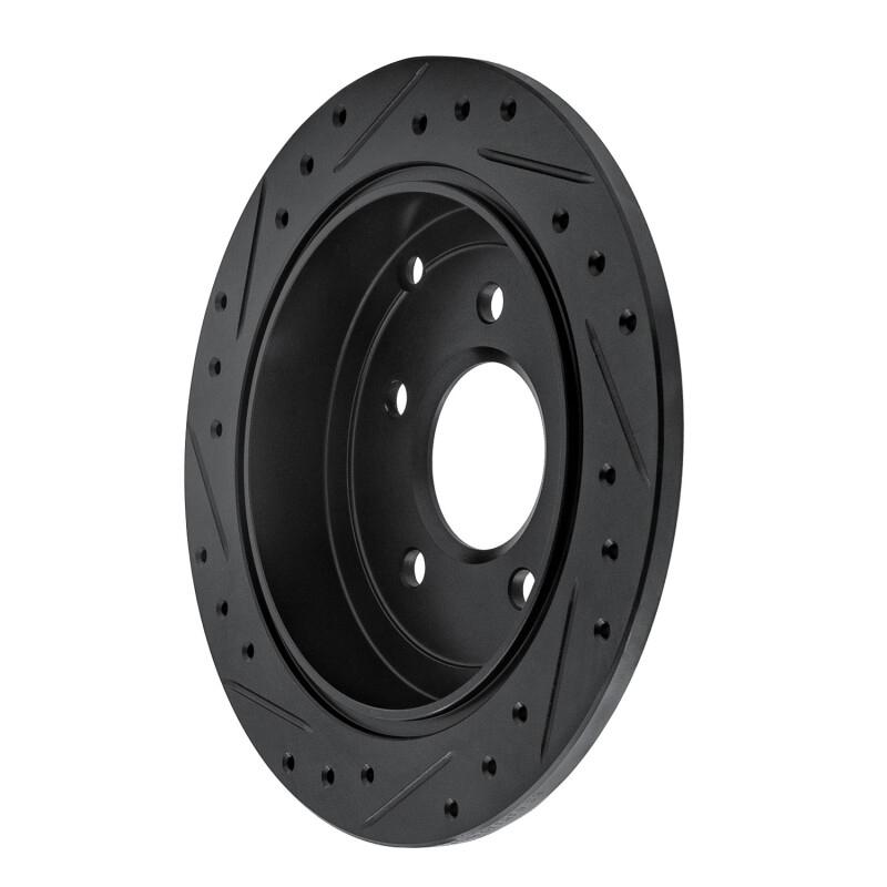 Buick Rendezvous Brake Rotor (1) - Rear Right - R1 Concepts - Drilled & Slotted - Black - `01-`07